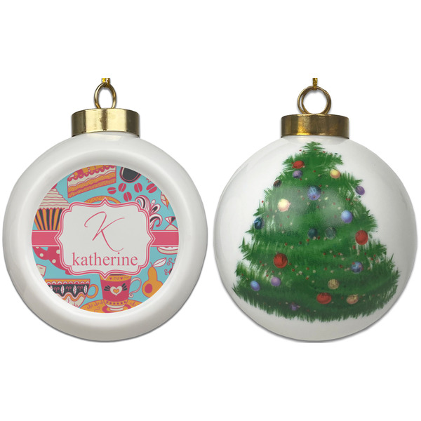 Dessert & Coffee Ceramic Christmas Ornament - X-Mas Tree (APPROVAL)