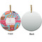 Dessert & Coffee Ceramic Flat Ornament - Circle Front & Back (APPROVAL)