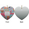 Dessert & Coffee Ceramic Flat Ornament - Heart Front & Back (APPROVAL)