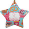 Dessert & Coffee Star Ceramic Ornament w/ Name and Initial