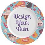 Dessert & Coffee Ceramic Dinner Plates (Set of 4) (Personalized)