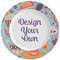 Dessert & Coffee Ceramic Plate w/Rim