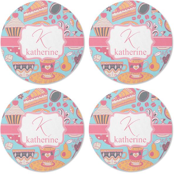 Dessert & Coffee Coaster Round Rubber Back - Apvl