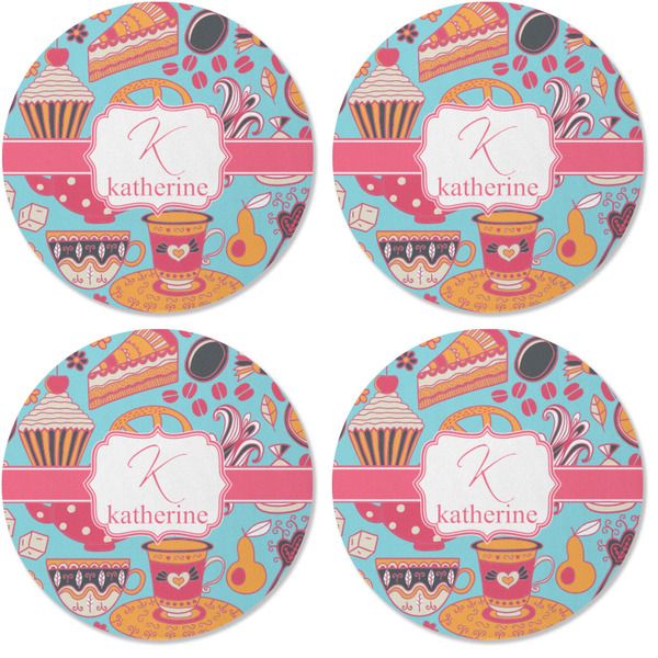 Dessert & Coffee Coaster Round Rubber Back - Apvl