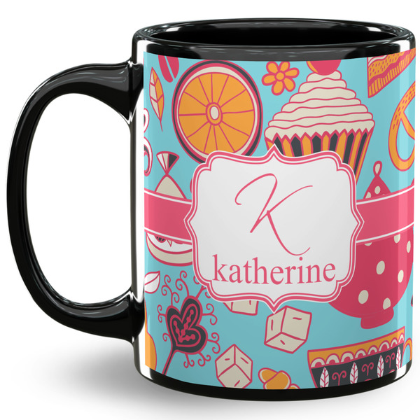 Custom Dessert & Coffee 11 Oz Coffee Mug - Black (Personalized)