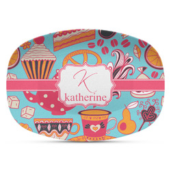 Dessert & Coffee Plastic Platter - Microwave & Oven Safe Composite Polymer (Personalized)