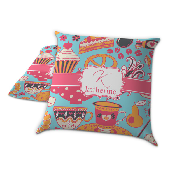 Dessert & Coffee Decorative Pillow Case - TWO
