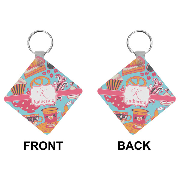 Dessert & Coffee Diamond Keychain (Front + Back)