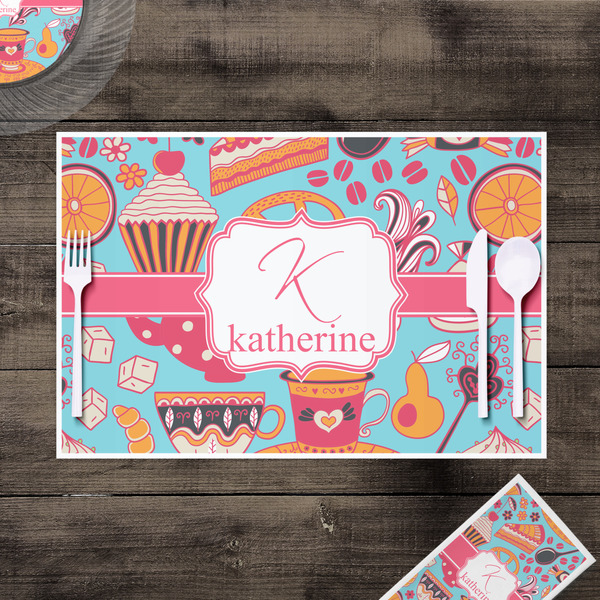 Dessert & Coffee Disposable Paper Placemat - In Context