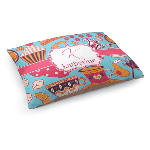 Custom Dessert & Coffee Dog Bed - Medium w/ Name and Initial
