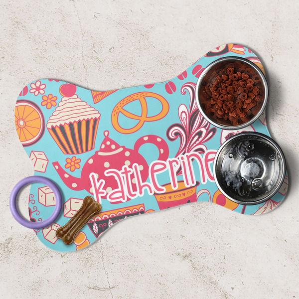Dessert & Coffee Dog Bone Shaped Mat Lifestyle
