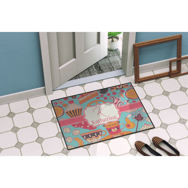 Dessert & Coffee Door Mat Lifestyle