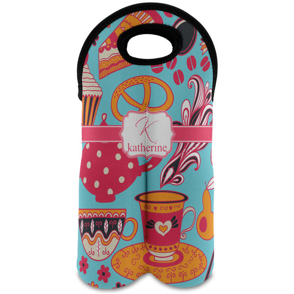 Custom Dessert & Coffee Wine Tote Bag (2 Bottles) (Personalized)