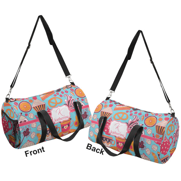 Dessert & Coffee Duffle bag large front and back sides
