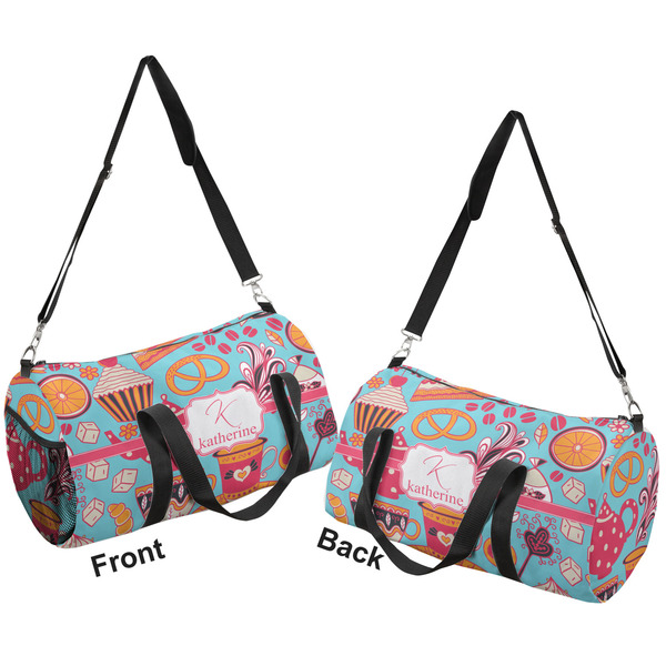 Dessert & Coffee Duffle bag small front and back sides