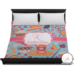 Dessert & Coffee Duvet Cover - King (Personalized)
