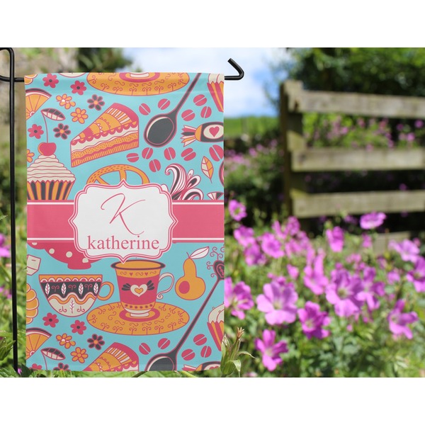 Dessert & Coffee Garden Flag - Outside In Flowers