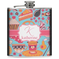 Dessert & Coffee Genuine Leather Flask (Personalized)