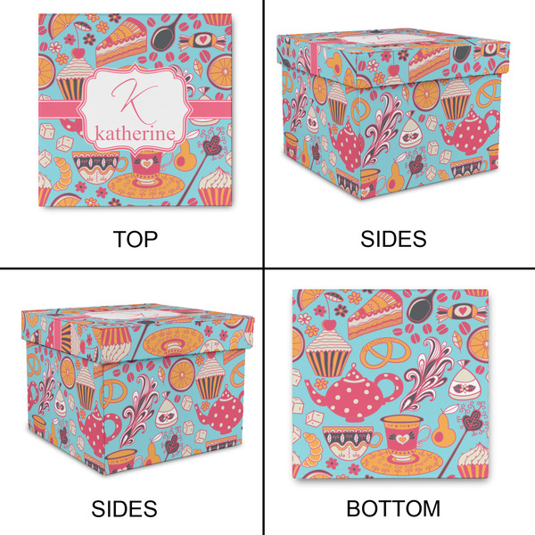 Dessert & Coffee Gift Boxes with Lid - Canvas Wrapped - Large - Approval