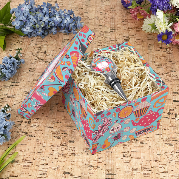 Dessert & Coffee Gift Boxes with Lid - Canvas Wrapped - Medium - In Context