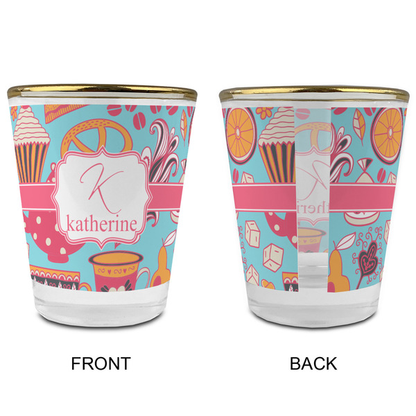 Dessert & Coffee Glass Shot Glass - with gold rim - APPROVAL