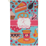 Dessert & Coffee Golf Towel - Poly-Cotton Blend - Small w/ Name and Initial