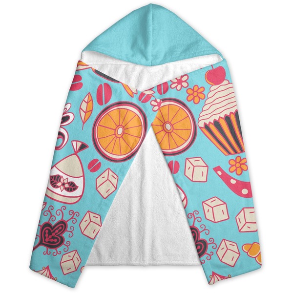 Dessert & Coffee Hooded Towel - Folded