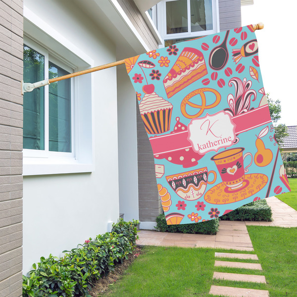 Dessert & Coffee House Flags - Double Sided - LIFESTYLE
