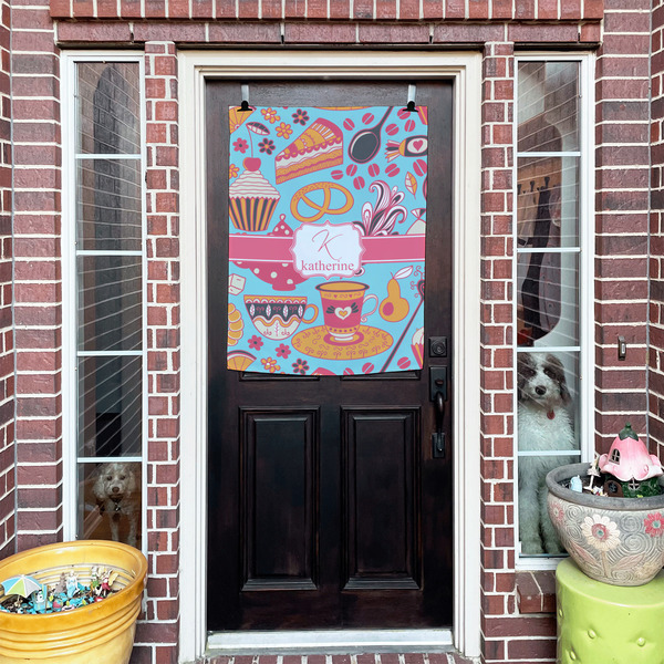 Dessert & Coffee House Flags - Double Sided - (Over the door) LIFESTYLE