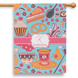 Dessert & Coffee 28" House Flag - Double Sided (Personalized)