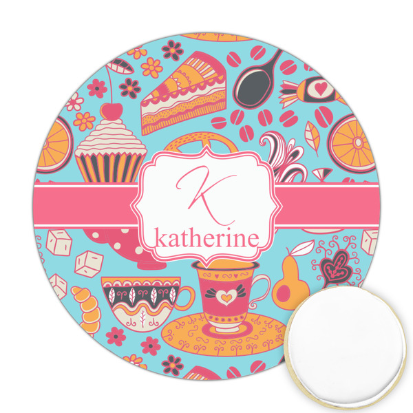 Custom Dessert & Coffee Printed Cookie Topper - Round (Personalized)