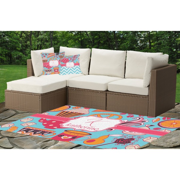 Dessert & Coffee Outdoor Mat & Cushions