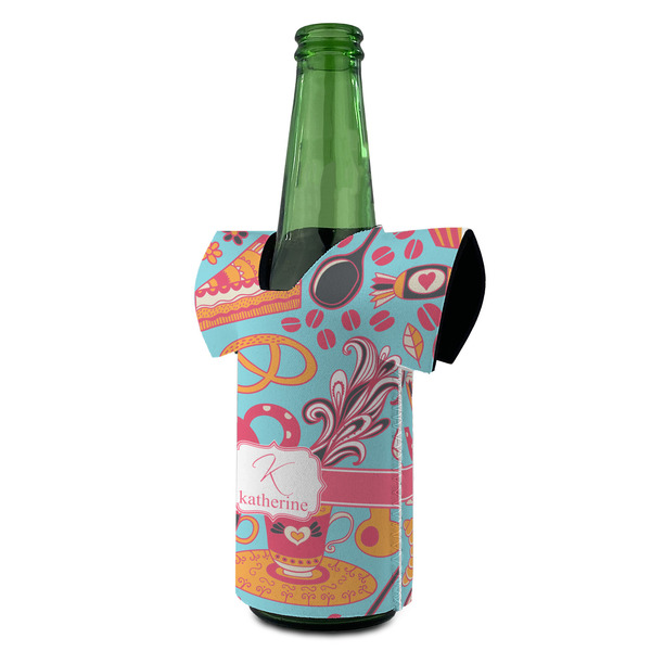 Dessert & Coffee Jersey Bottle Cooler - ANGLE (on bottle)