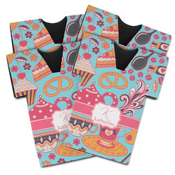 Dessert & Coffee Jersey Bottle Cooler - Set of 4 (Personalized)