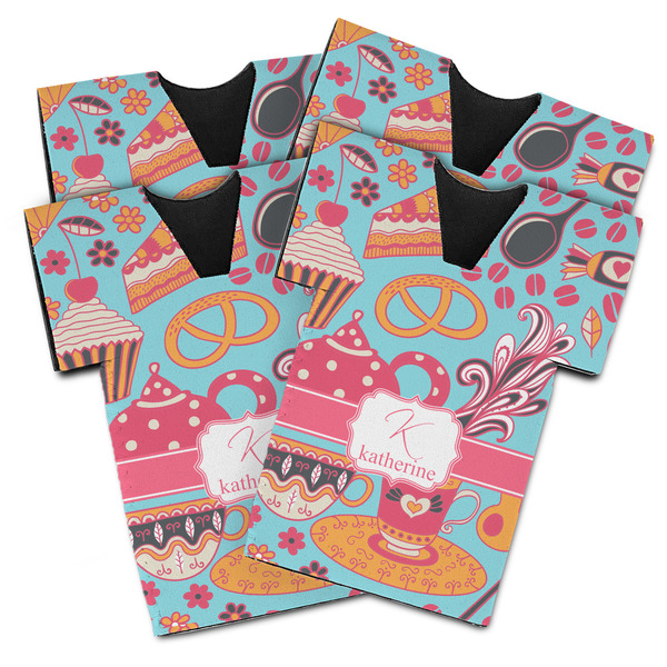 Custom Dessert & Coffee Jersey Bottle Cooler - Set of 4 (Personalized)