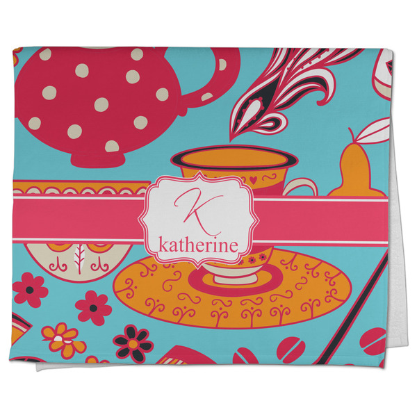 Custom Dessert & Coffee Kitchen Towel - Poly Cotton w/ Name and Initial