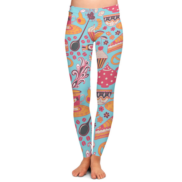 Custom Dessert & Coffee Ladies Leggings - 2X-Large