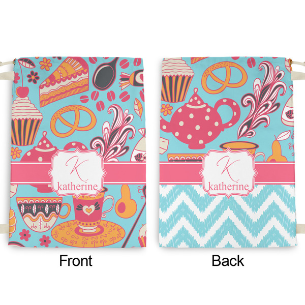 Dessert & Coffee Large Laundry Bag - Front & Back View