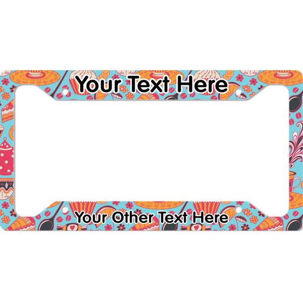 Custom Dessert & Coffee License Plate Frame - Style A (Personalized)