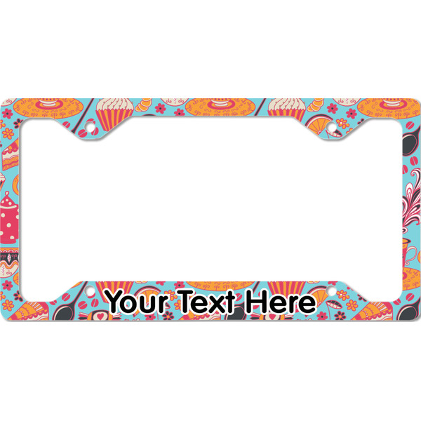 Custom Dessert & Coffee License Plate Frame - Style C (Personalized)