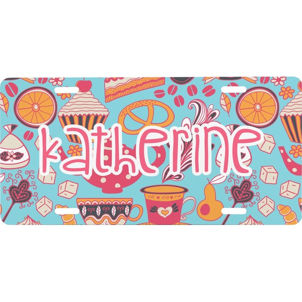 Custom Dessert & Coffee Front License Plate (Personalized)