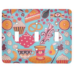 Dessert & Coffee Light Switch Cover (3 Toggle Plate)