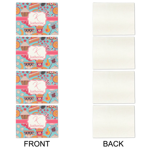 Dessert & Coffee Linen Placemat - APPROVAL Set of 4 (single sided)