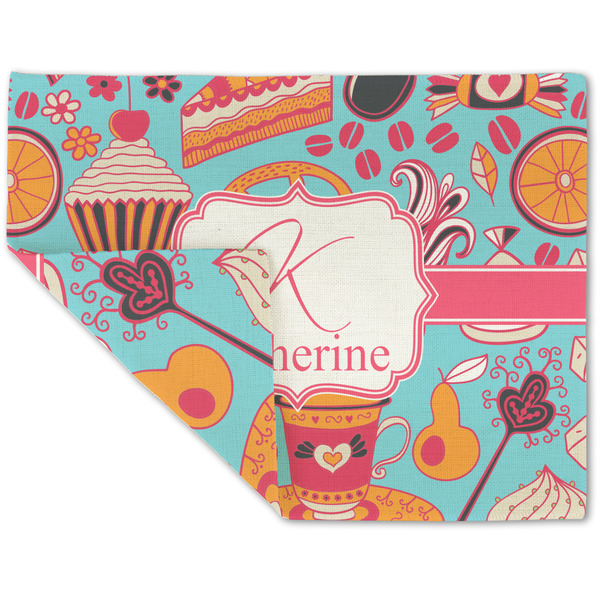 Dessert & Coffee Linen Placemat - Folded Corner (double side)