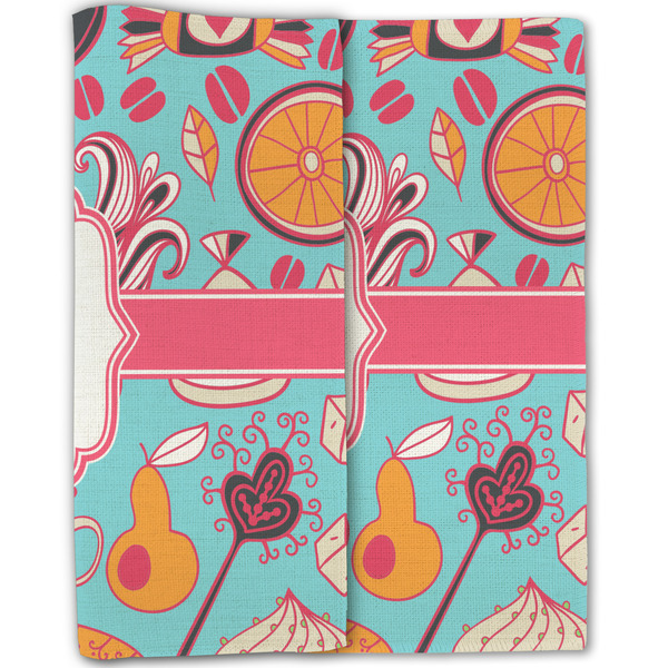 Dessert & Coffee Linen Placemat - Folded Half (double sided)