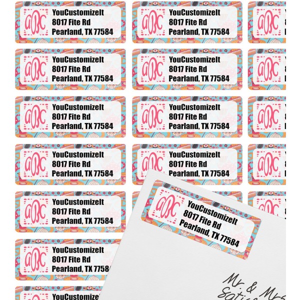 Dessert & Coffee Mailing Label on Envelope - Multiple Labels
