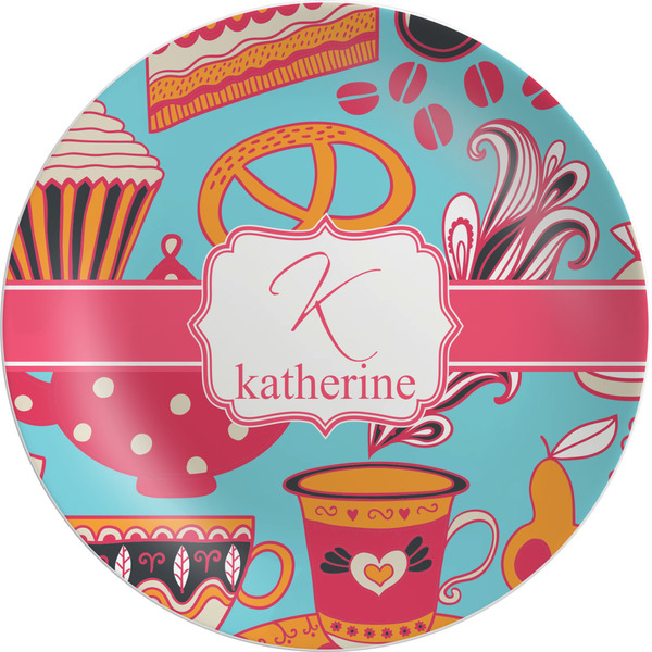 Custom Dessert & Coffee Melamine Salad Plate - 8" (Personalized)