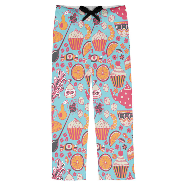 Custom Dessert & Coffee Mens Pajama Pants - S