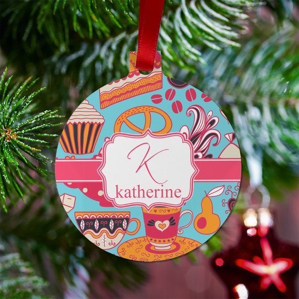 Dessert & Coffee Metal Ball Ornament - Lifestyle