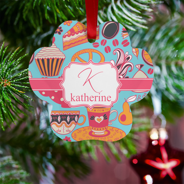 Dessert & Coffee Metal Paw Ornament - Lifestyle